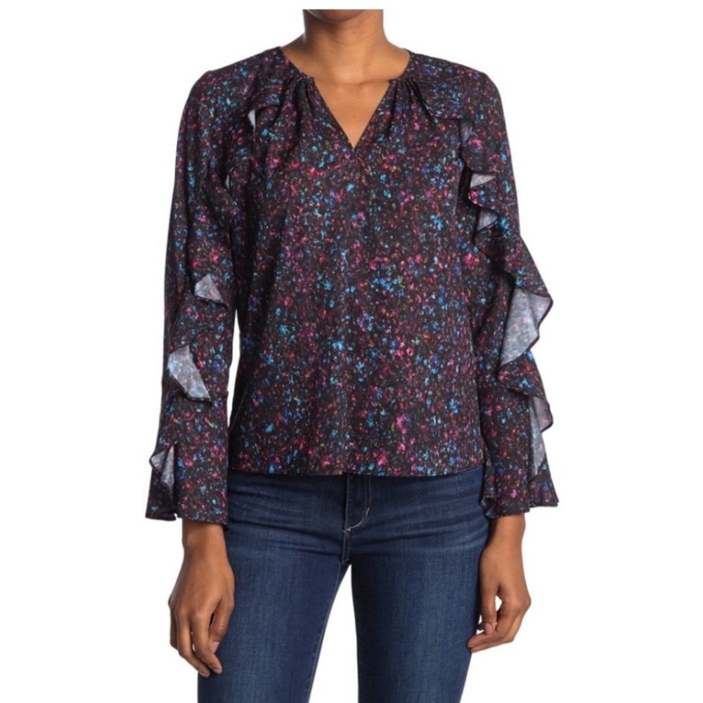 NWT Parker Ruffle Long Sleeve Blouse - Picture 1 of 8